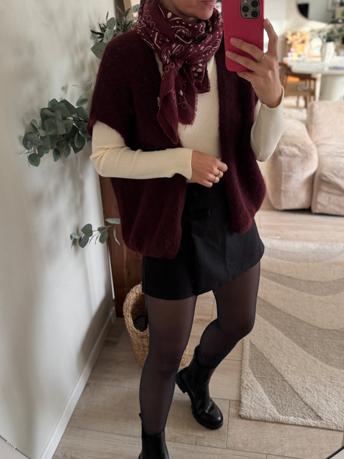 Gilet sans manche bordeaux