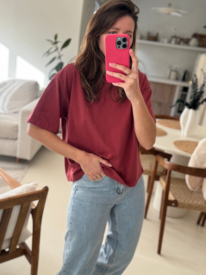 T-Shirt terra cotta femme
