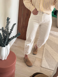 Jean barel blanc Ella