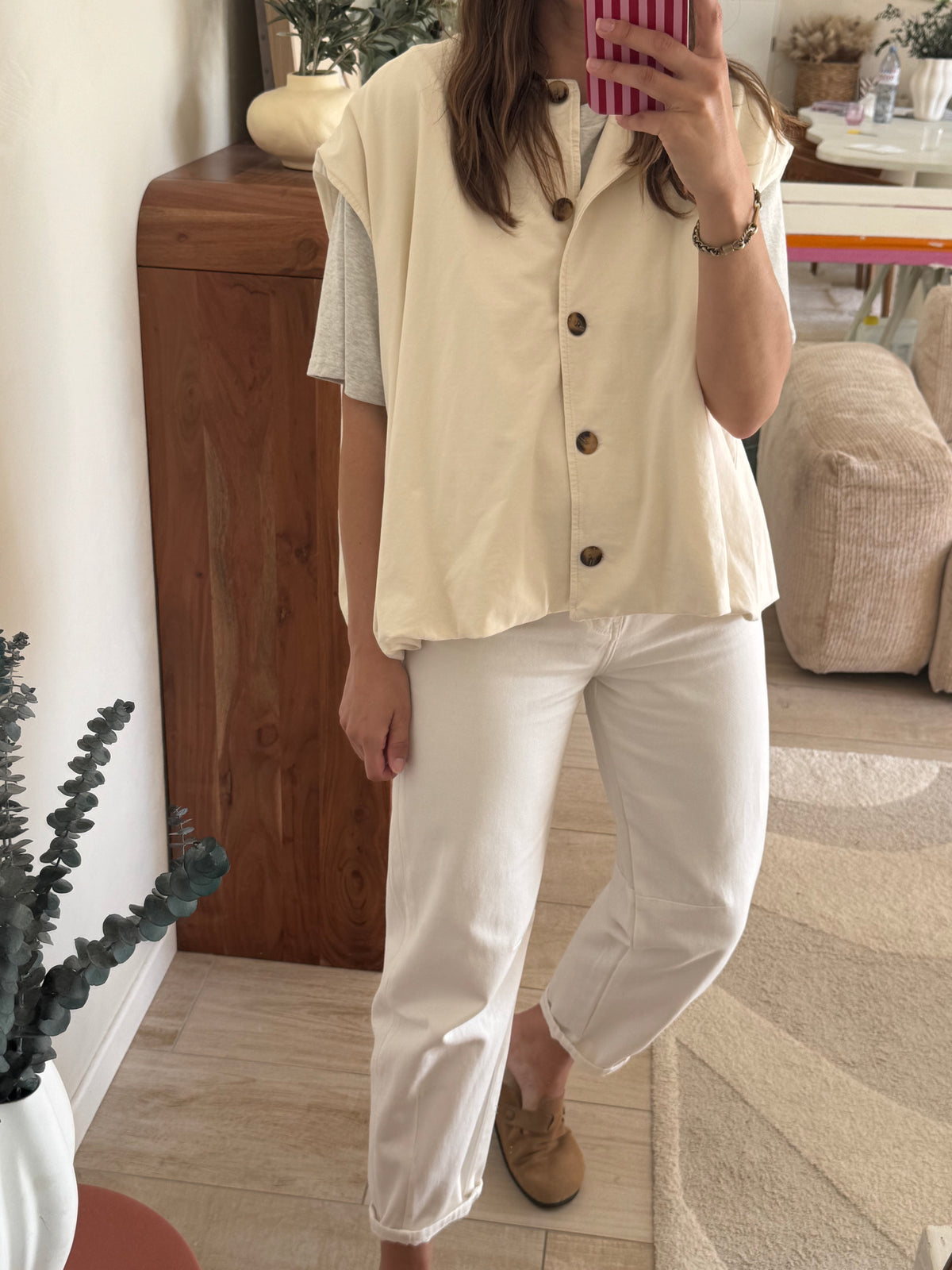 Jean barel blanc Ella