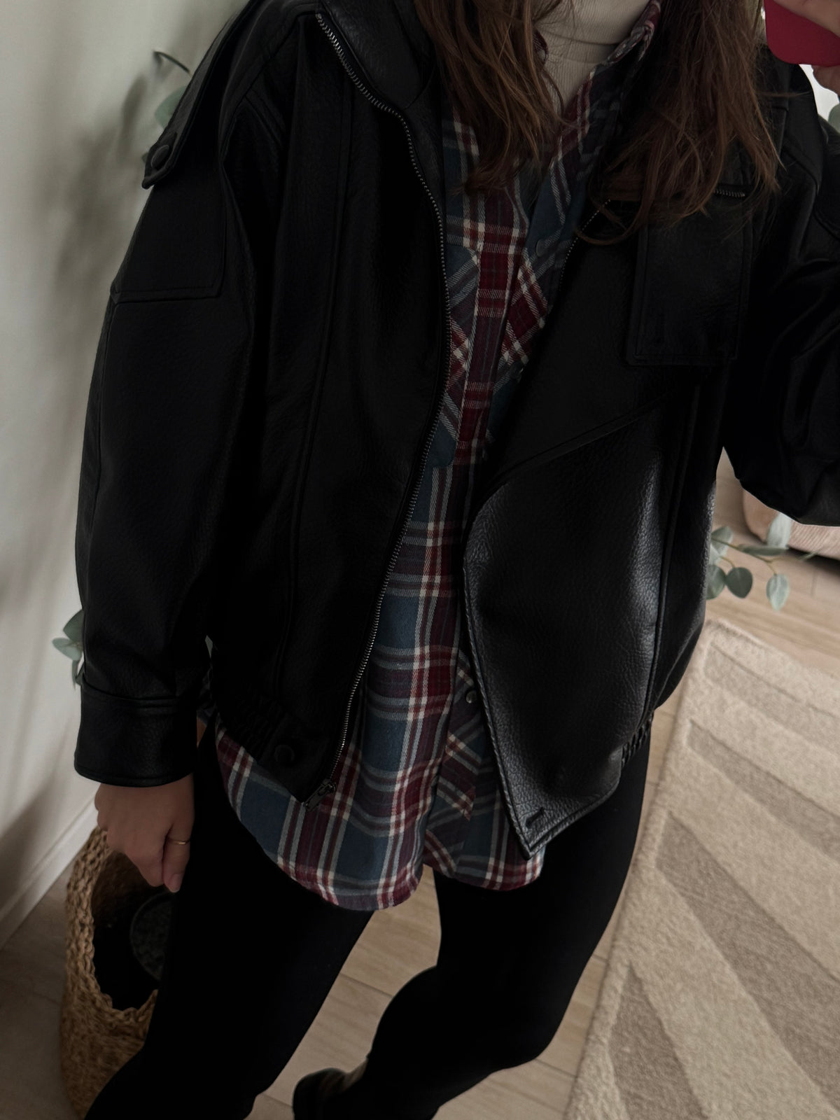 veste oversize femme col montant
