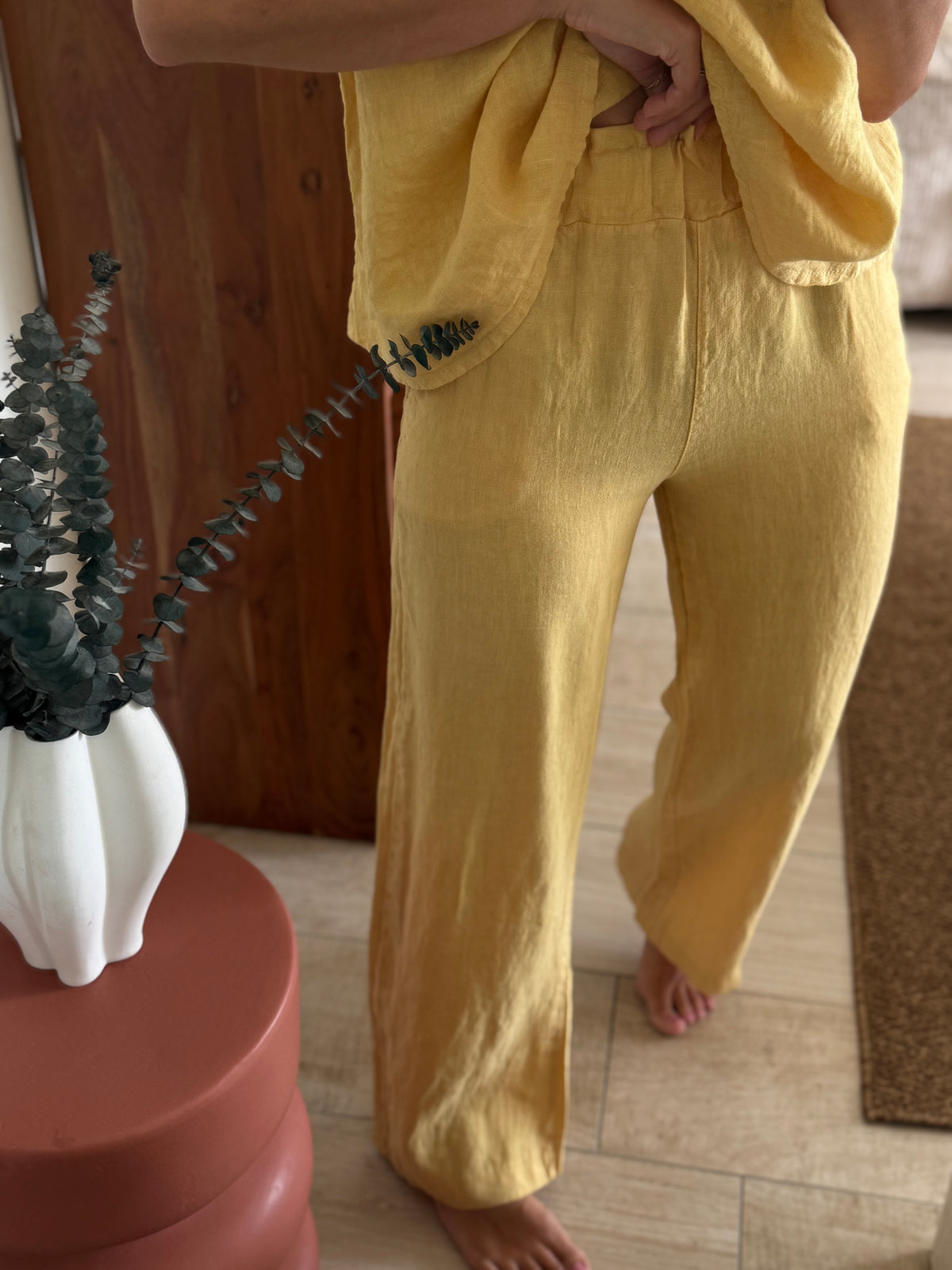 Pantalon lin Hugo