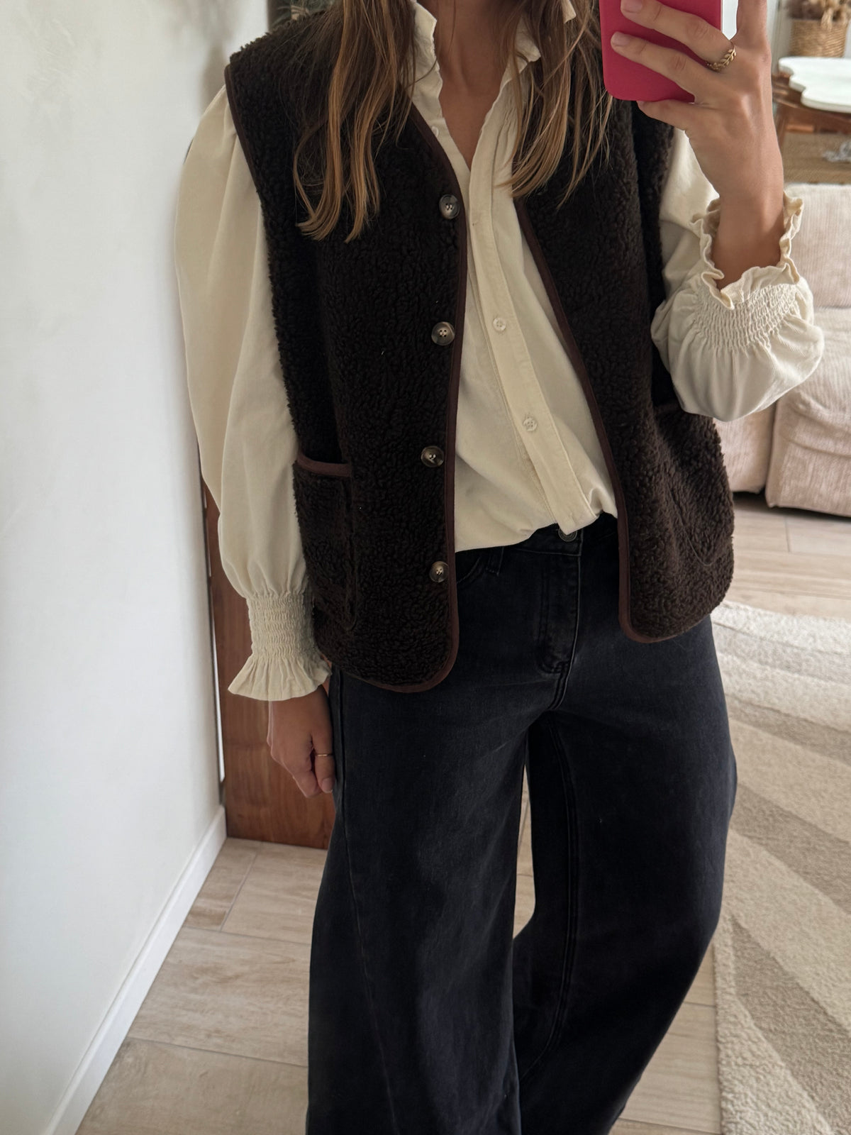 gilet sans manche teddy