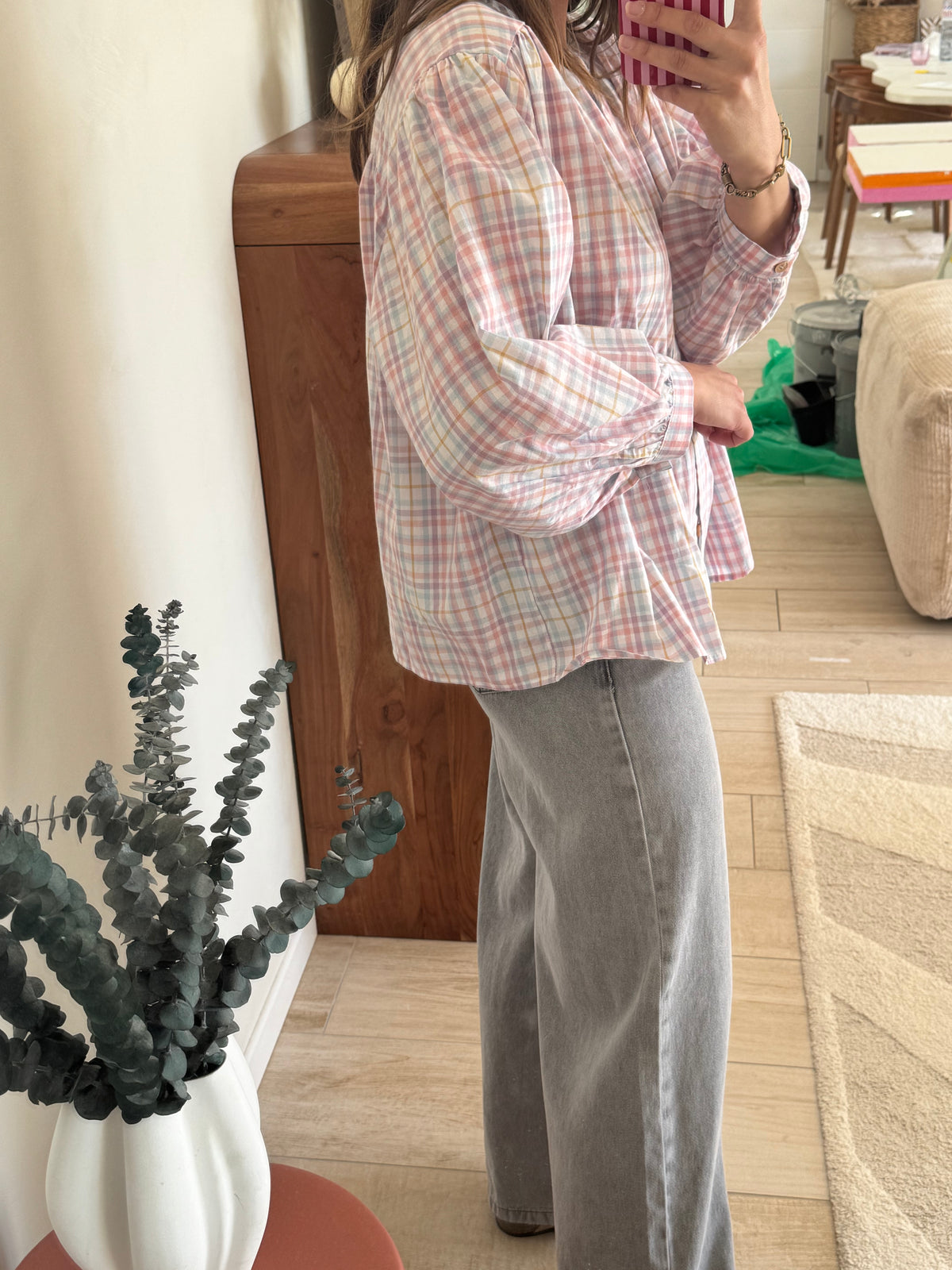 Blouse à carreaux Geneviève