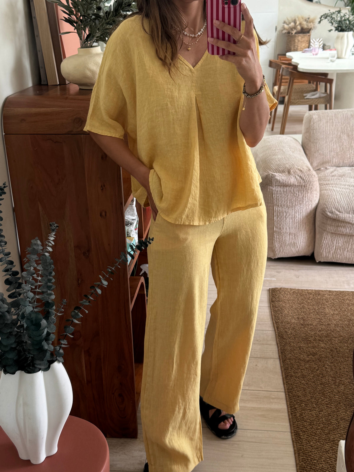 Pantalon lin Hugo