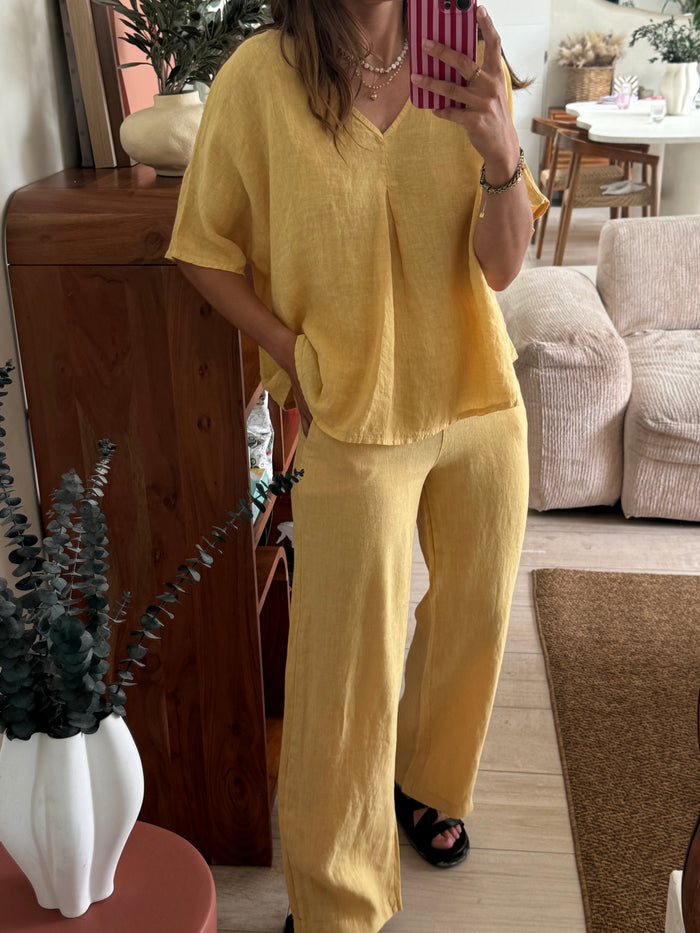 Pantalon lin Hugo