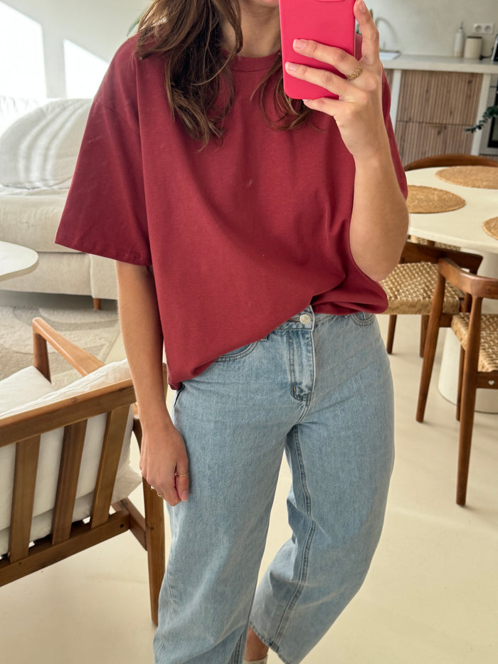 T-shirt épais femme terra cotta 