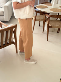Pantalon barrel camel