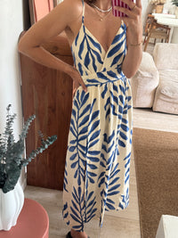 Robe écru et bleu Fanny