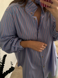 Chemise bleu à rayures