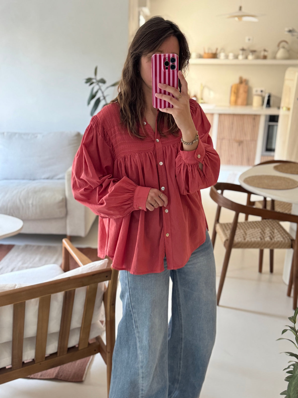 Blouse vieux rose Marina