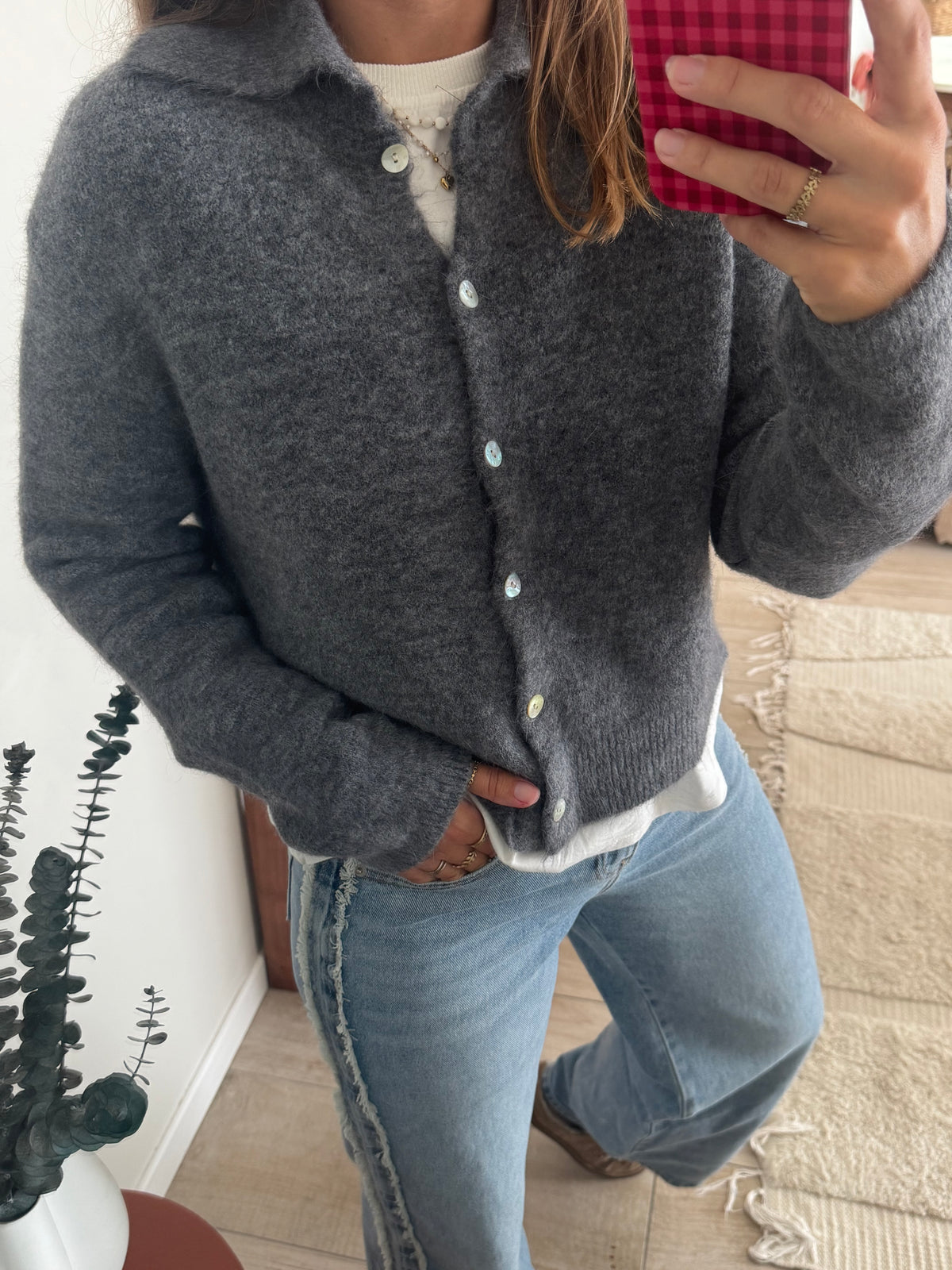 Gilet gris Alison