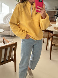 Polaire zip jaune
