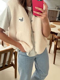 Gilet Teddy écru