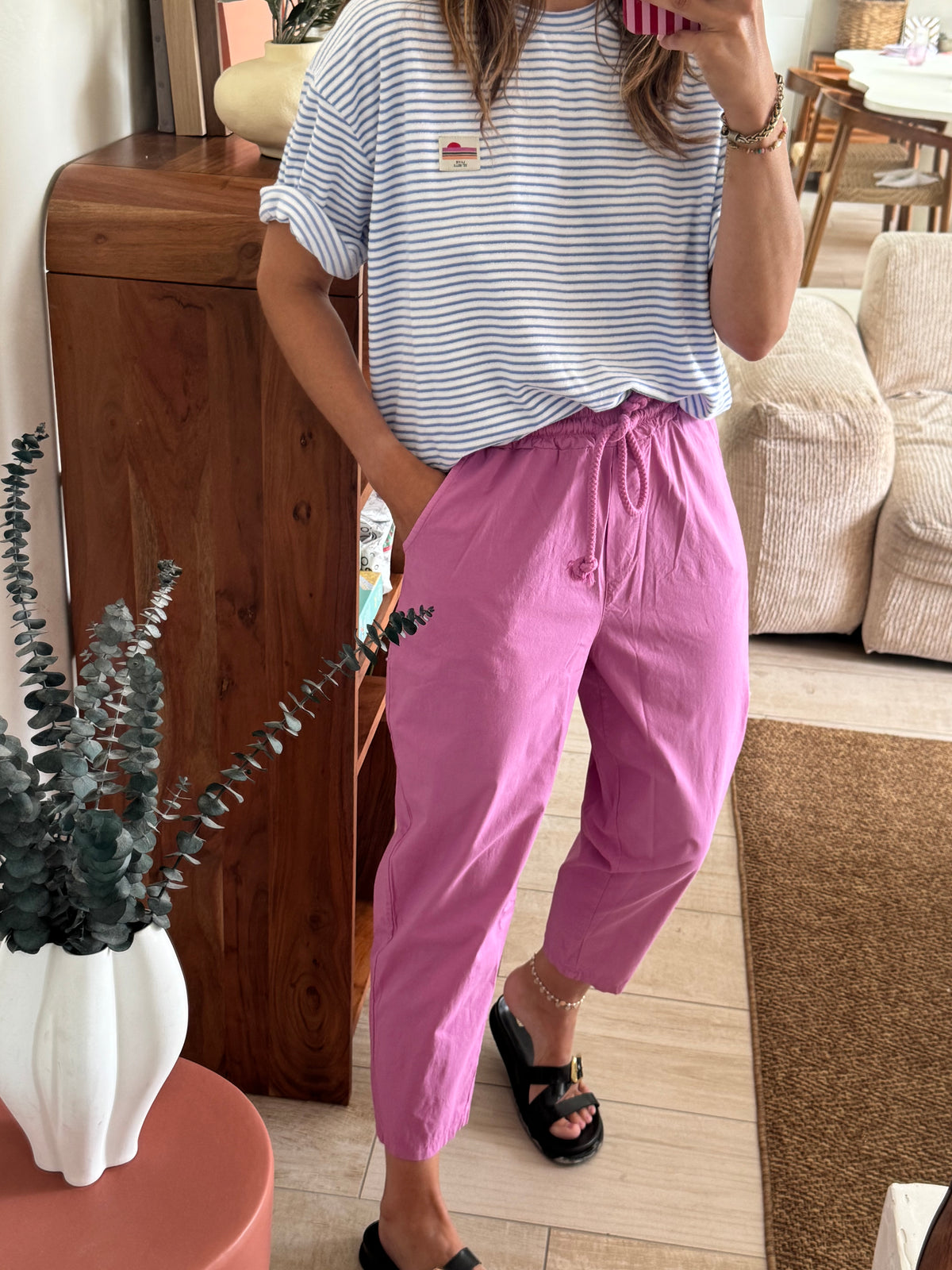 Pantalon rose Rava