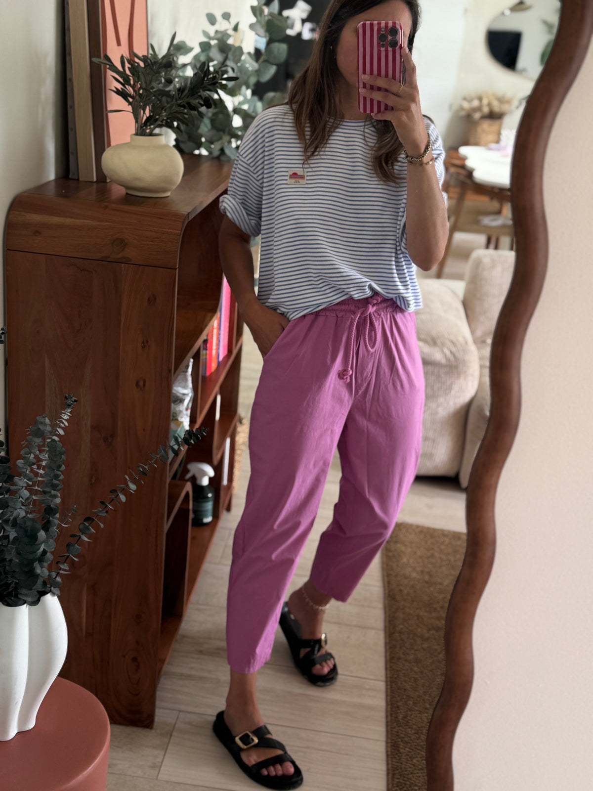Pantalon rose Rava