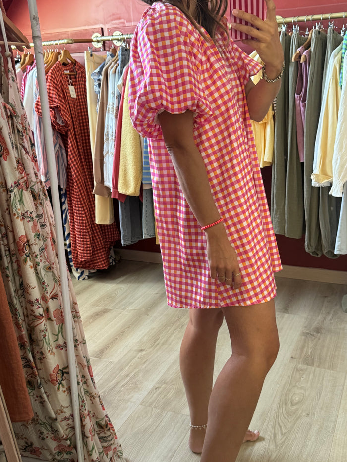 Robe Vichy rose