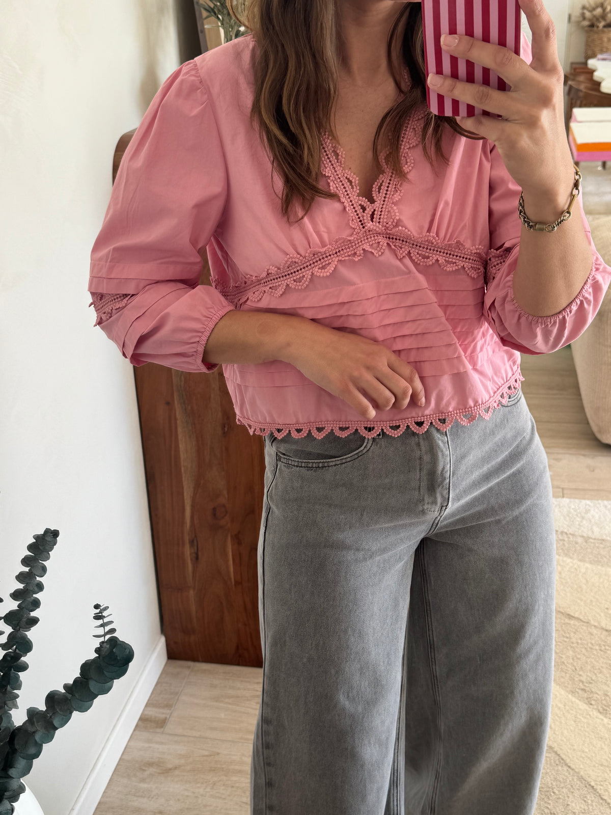 Blouse rose Sylvia