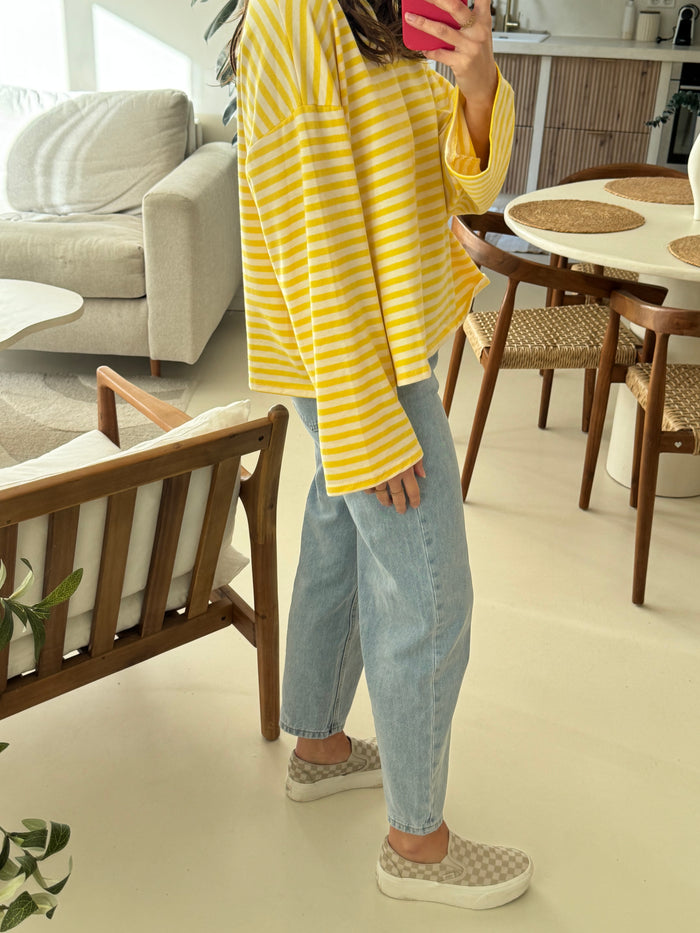 Haut à rayures oversize femme
