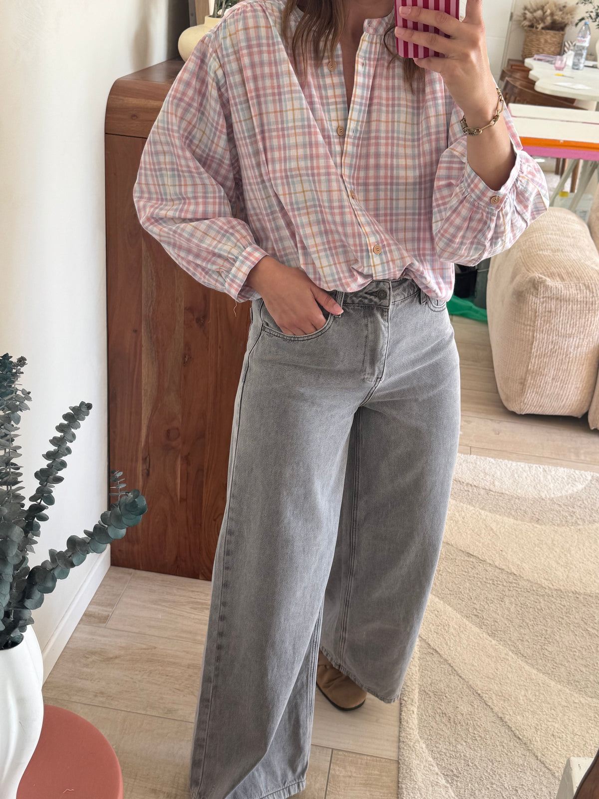 Blouse à carreaux Geneviève