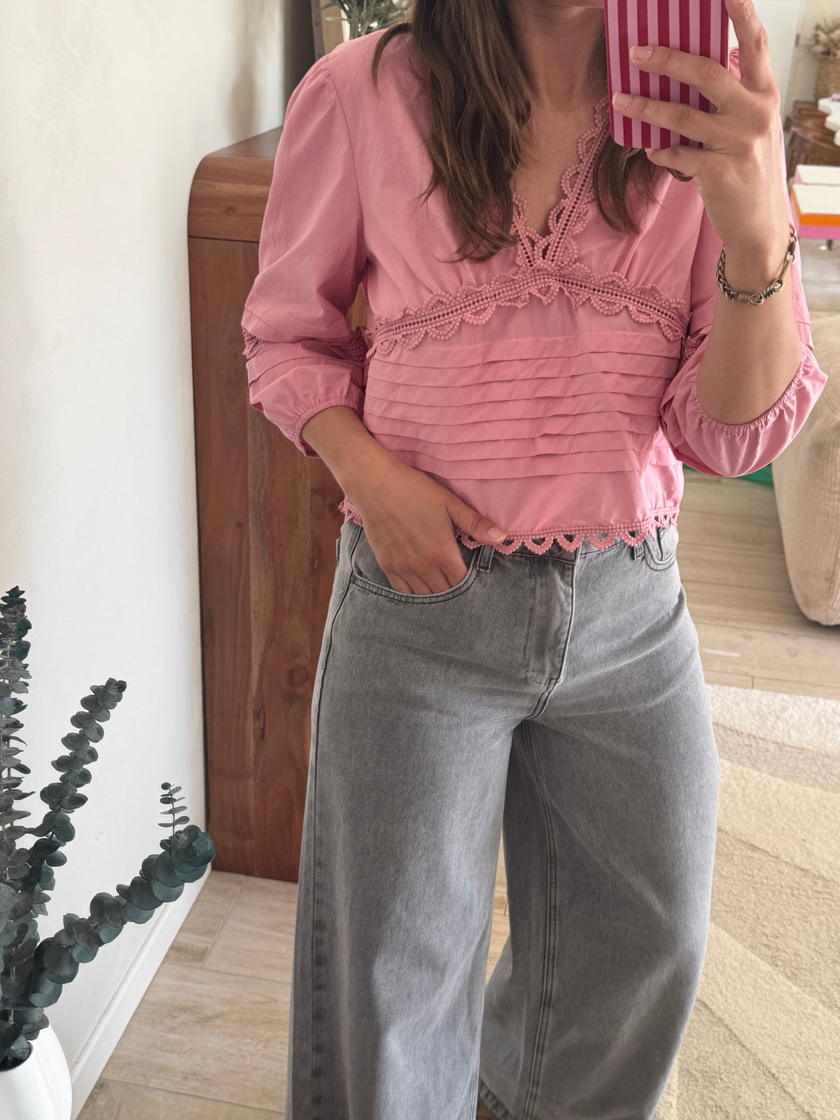 Blouse rose Sylvia