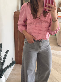 Blouse rose Sylvia