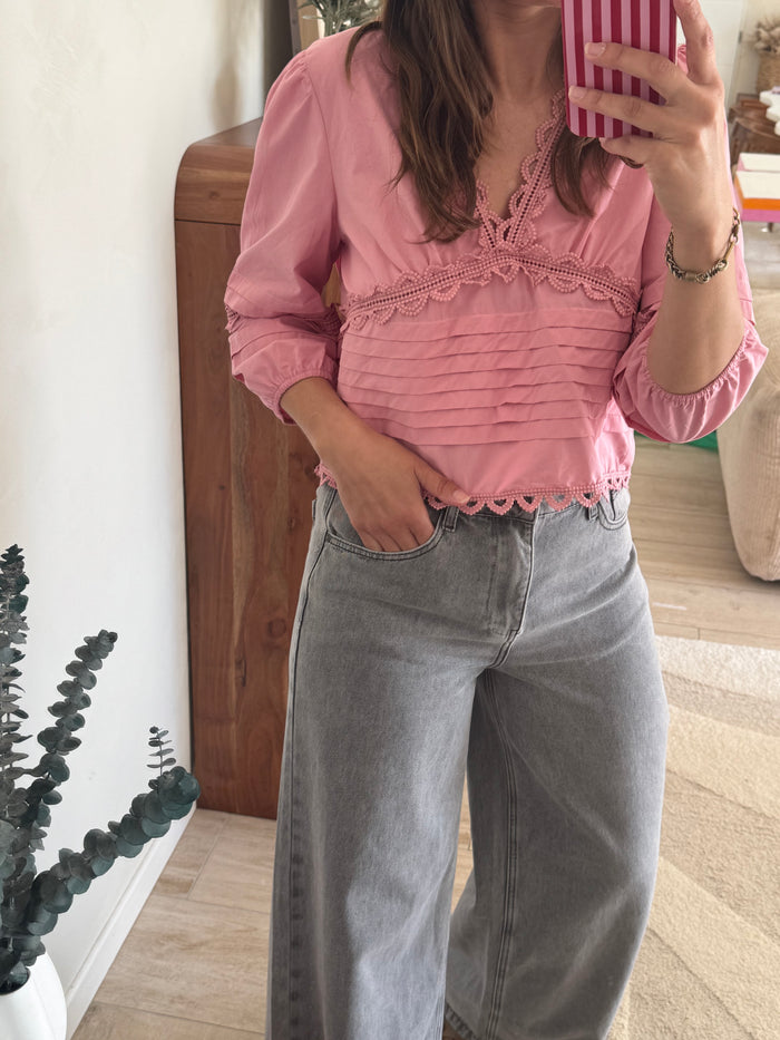 Blouse rose Sylvia