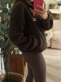 veste polaire marron femme