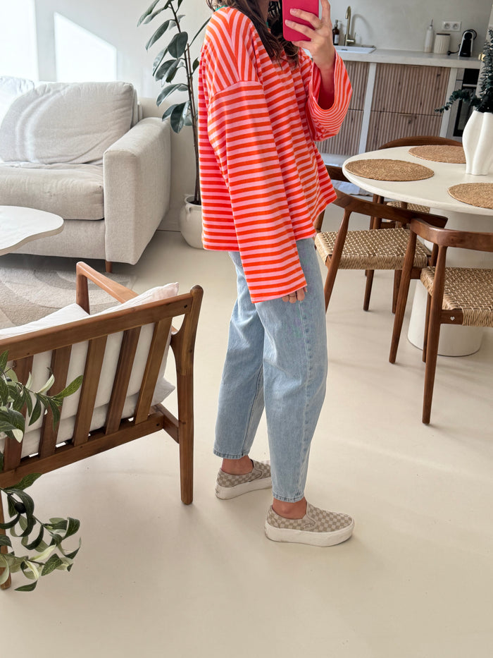T-shirt oversize manches longues femme 