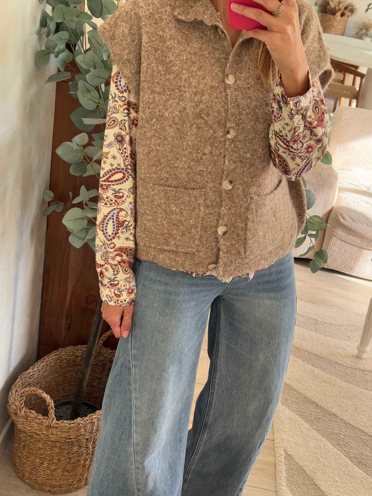 Gilet en maille sans manche Nora