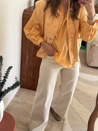 Veste en jean sans manche Violette