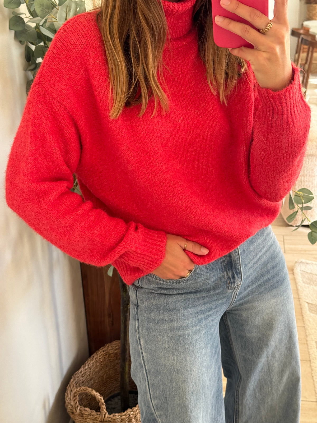 Pull framboise Joey