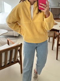Polaire zip jaune