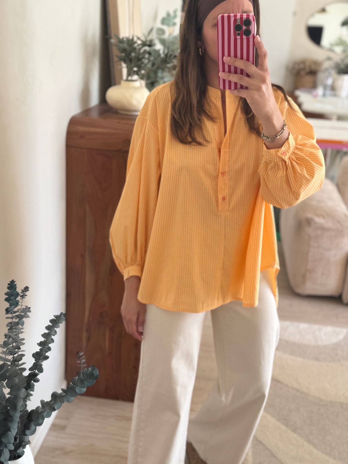 Blouse jaune orange Emma