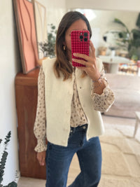 Gilet maille écru Dani