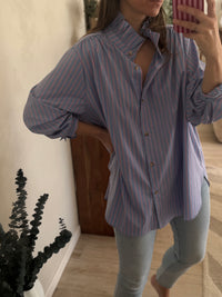 Chemise bleu à rayures