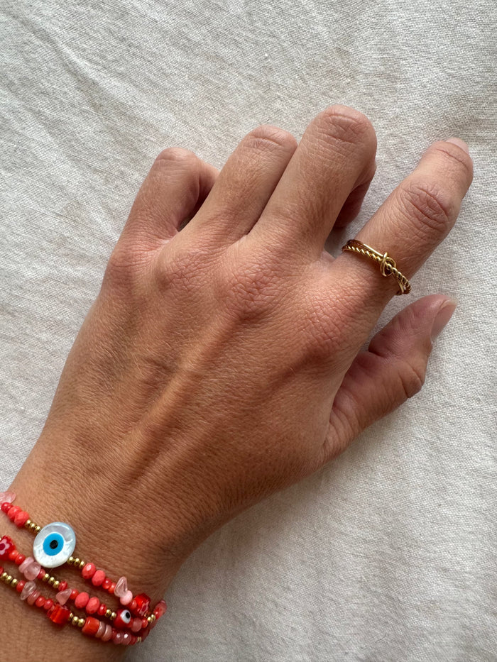 La tenue par virginie - bague - acier inoxidable - couleur doré - casual