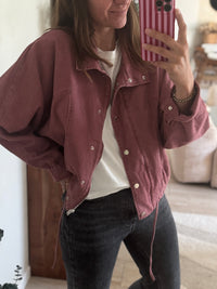 Veste en jean rose
