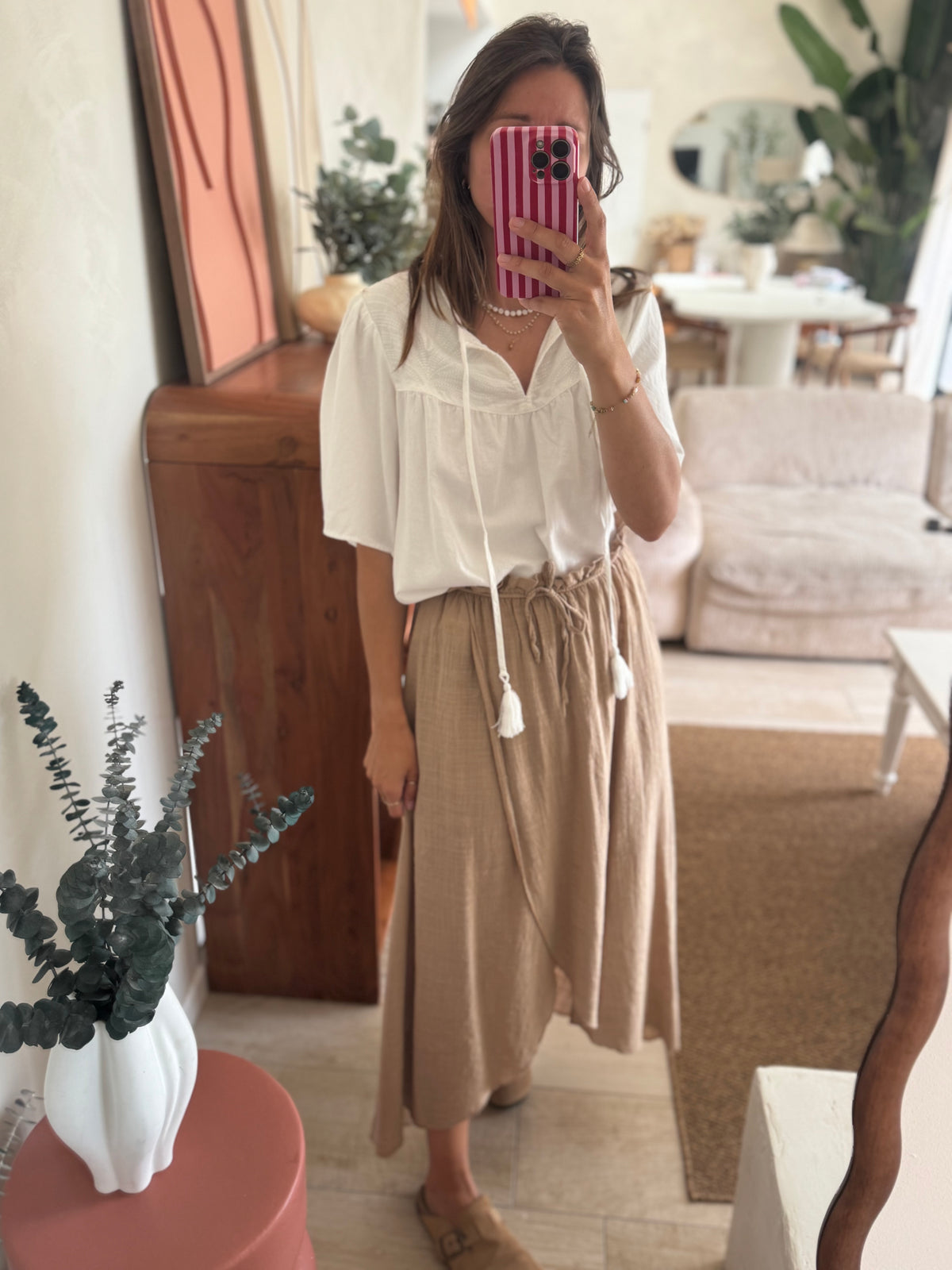 Jupe longue beige Judy