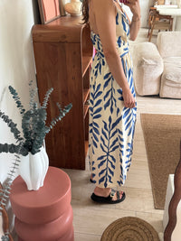 Robe écru et bleu Fanny