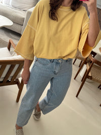 Haut jaune manches larges