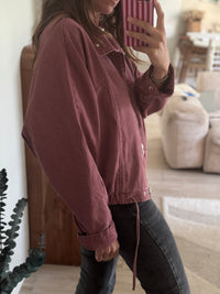 Veste en jean rose
