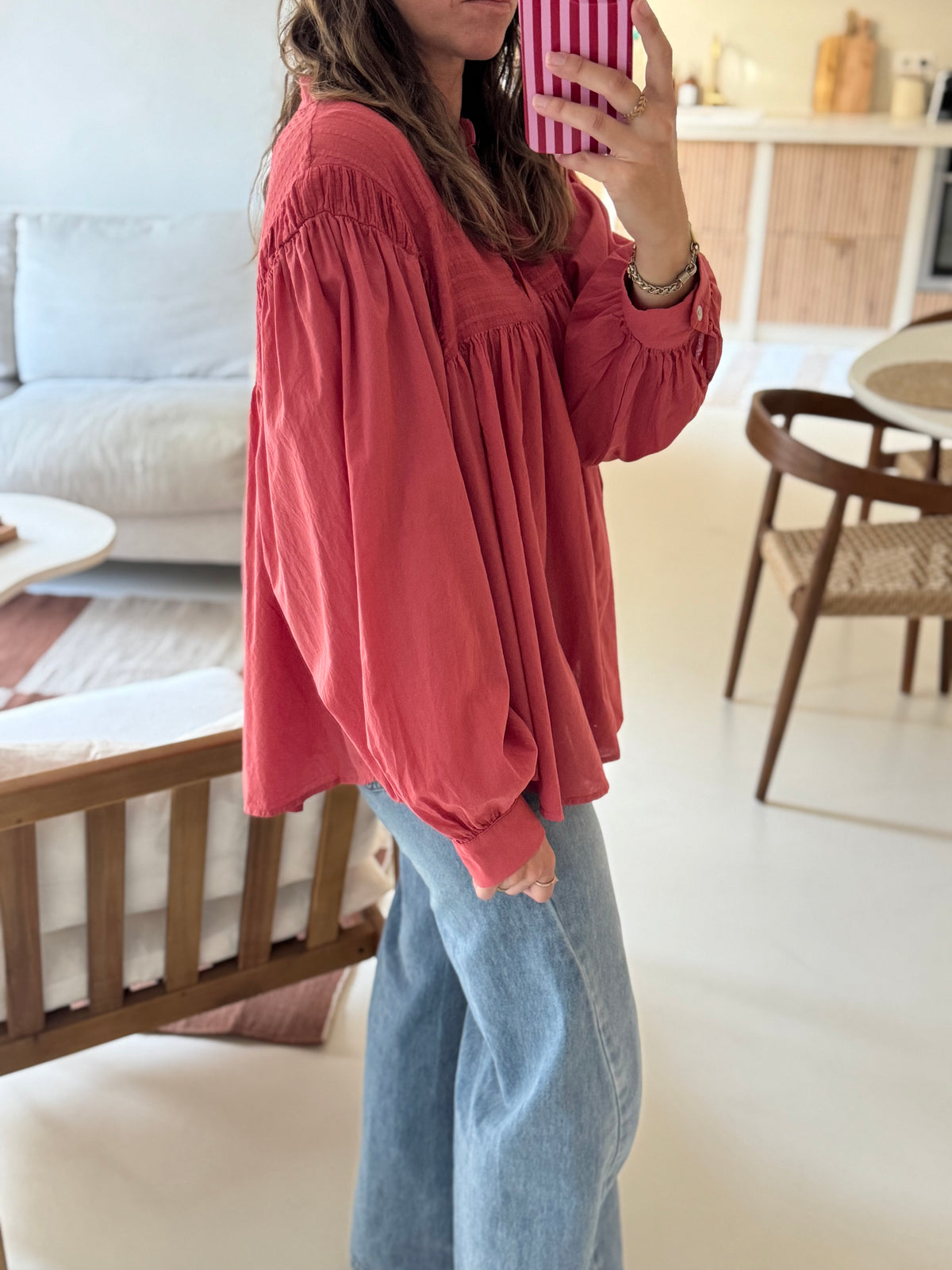Blouse vieux rose Marina