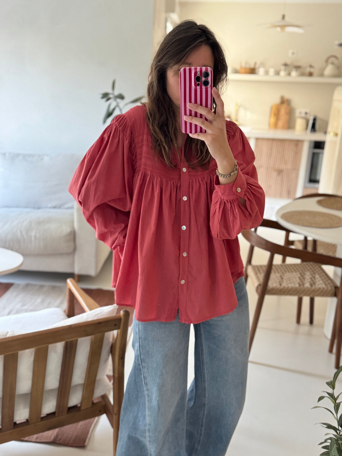 Blouse vieux rose Marina