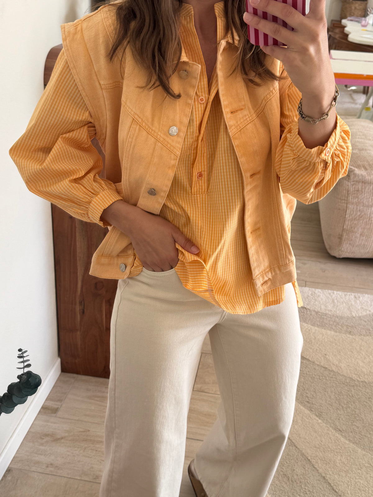 Blouse jaune orange Emma