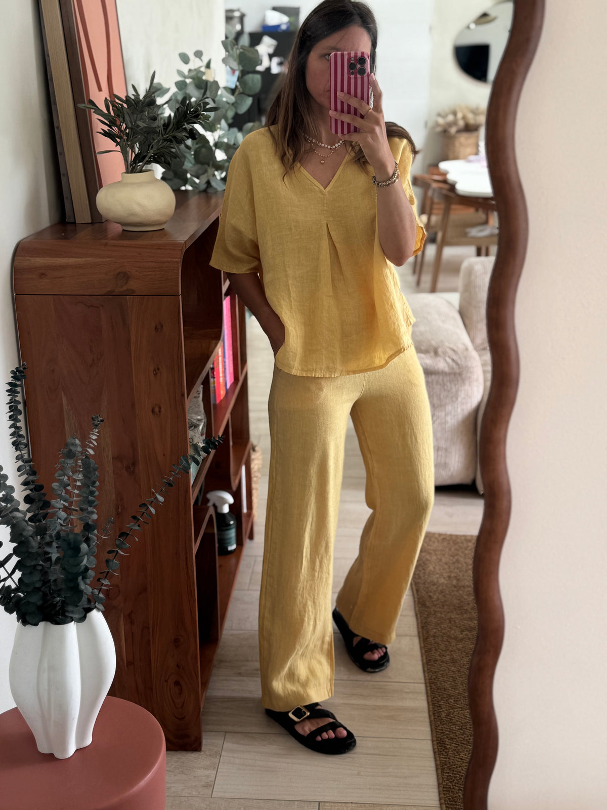 Pantalon lin Hugo