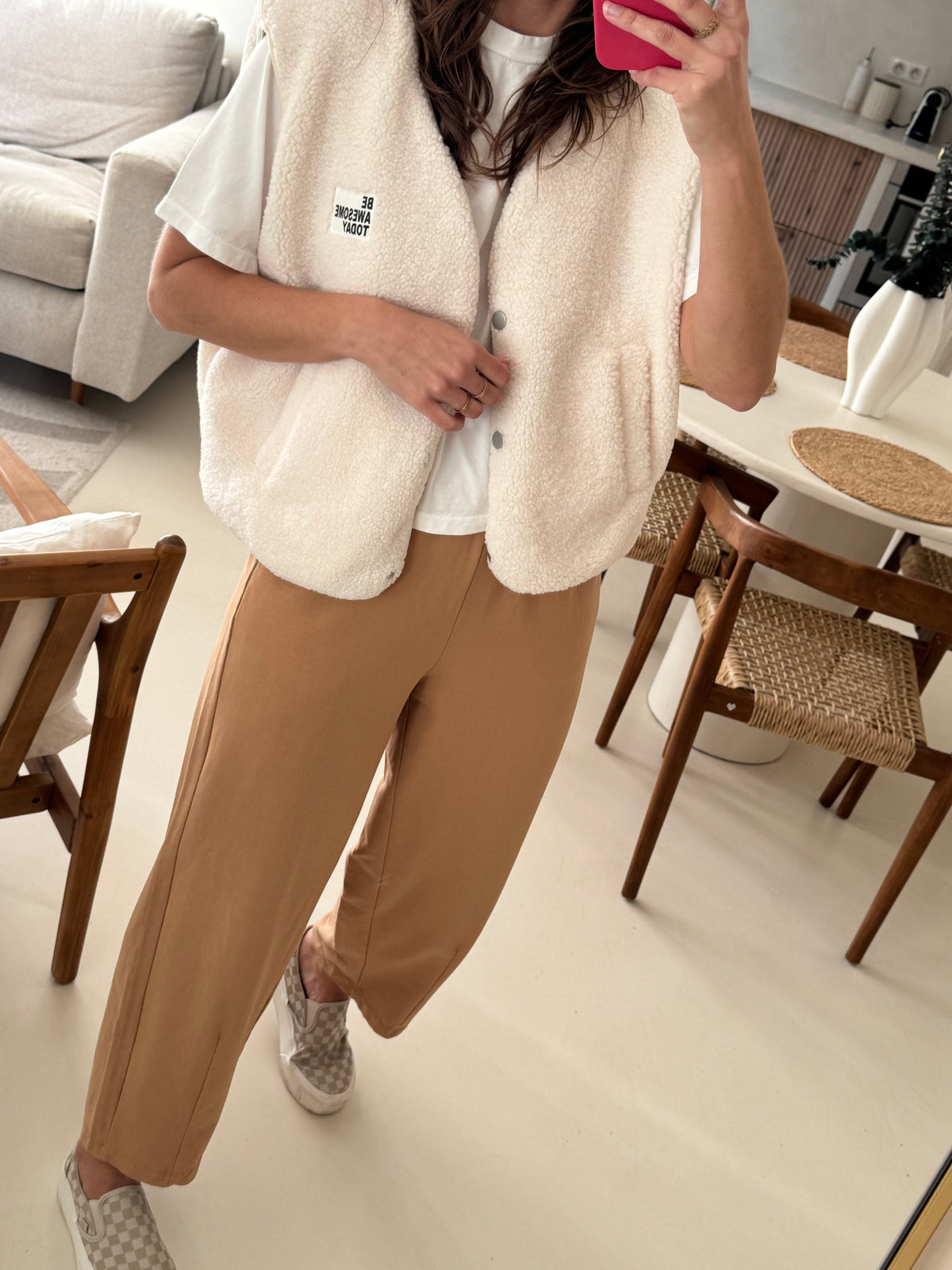 Gilet Teddy écru