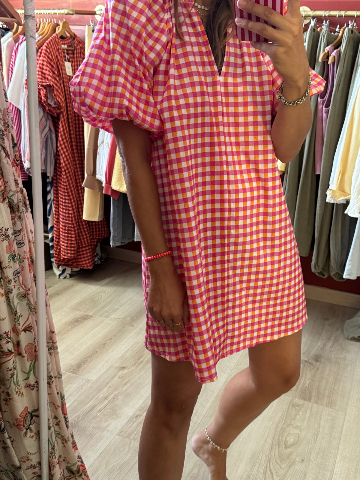 Robe Vichy rose