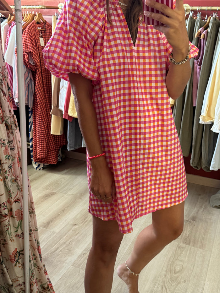 Robe Vichy rose