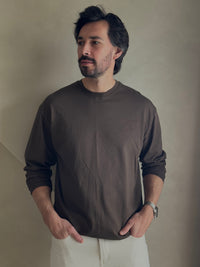 Tee shirt homme marron chocolat le croisic